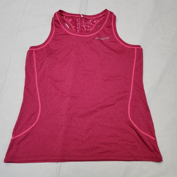 Brooks No Tags Activewear Women's Pink Athletic Tank Top - Picture 3 of 7